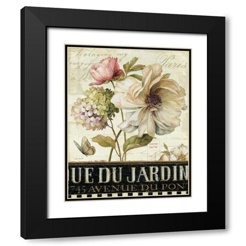 Marche de Fleurs II Black Modern Wood Framed Art Print with Double Matting by Audit, Lisa