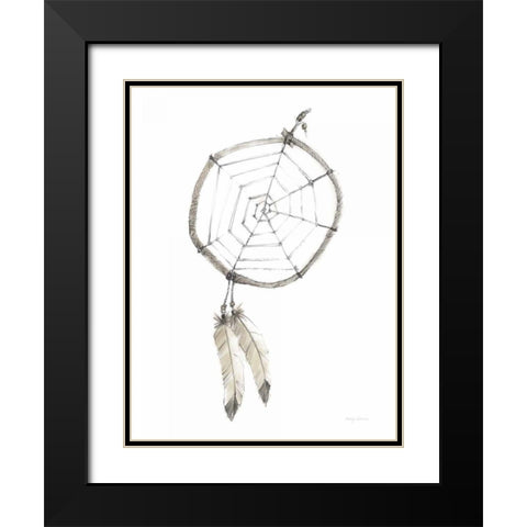 Indian Dream Catcher Neutral Crop Black Modern Wood Framed Art Print with Double Matting by Tillmon, Avery