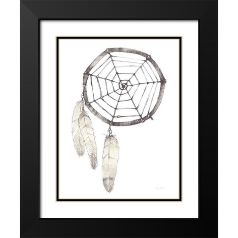 Dream Catcher Follow Your Dreams Neutral Black Modern Wood Framed Art Print with Double Matting by Tillmon, Avery
