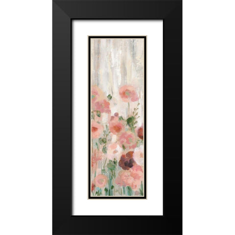 Sprinkled Flowers II BG Panel Black Modern Wood Framed Art Print with Double Matting by Vassileva, Silvia