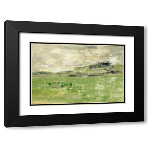 Spring Valley I Green Black Modern Wood Framed Art Print with Double Matting by Vassileva, Silvia