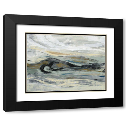 Estuary Black Modern Wood Framed Art Print with Double Matting by Vassileva, Silvia