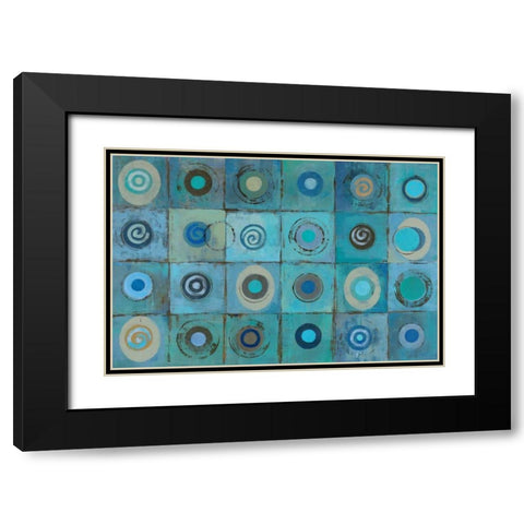 Underwater Mosaic Black Modern Wood Framed Art Print with Double Matting by Vassileva, Silvia