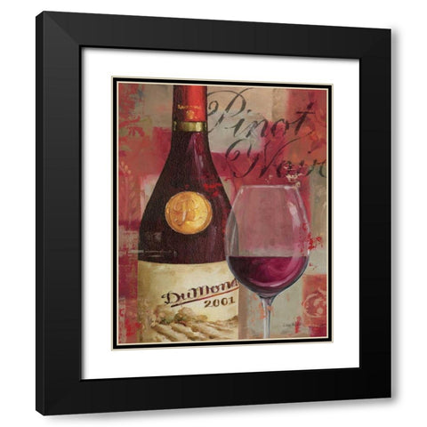 Vin Abstrait I Black Modern Wood Framed Art Print with Double Matting by Audit, Lisa