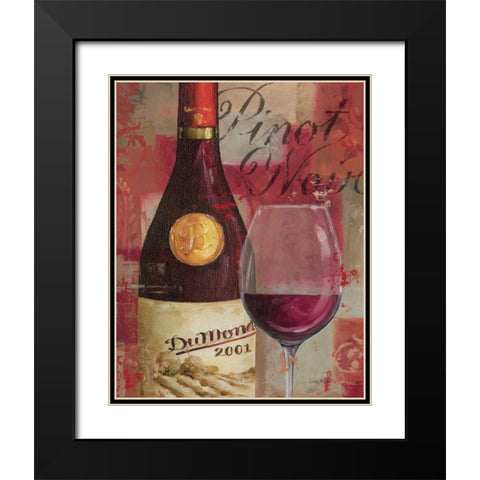 Vin Abstrait I Black Modern Wood Framed Art Print with Double Matting by Audit, Lisa