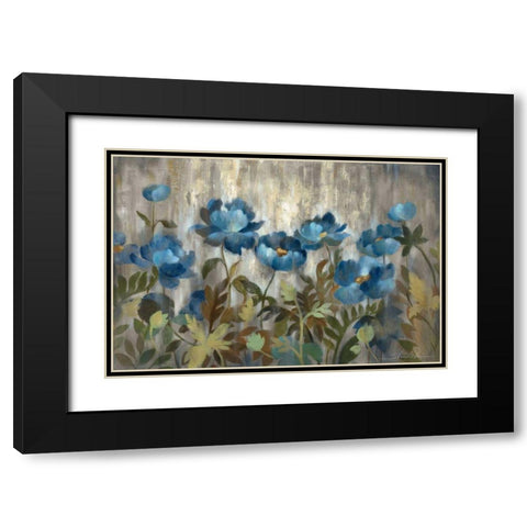 Silver and Sapphire Black Modern Wood Framed Art Print with Double Matting by Vassileva, Silvia
