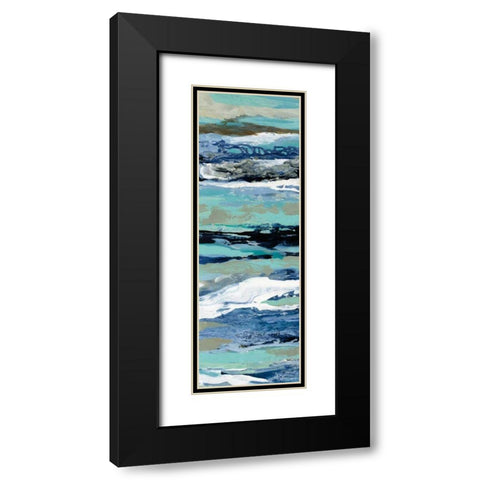 Coastal Sea Foam II Black Modern Wood Framed Art Print with Double Matting by Vassileva, Silvia