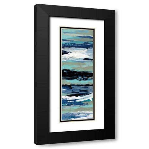 Coastal Sea Foam III Black Modern Wood Framed Art Print with Double Matting by Vassileva, Silvia
