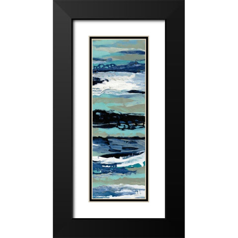 Coastal Sea Foam III Black Modern Wood Framed Art Print with Double Matting by Vassileva, Silvia