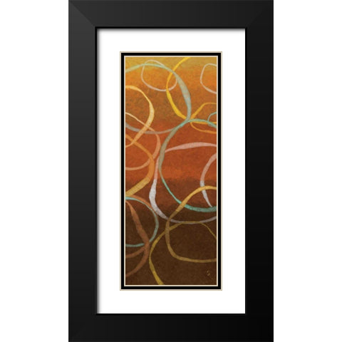 Square Dancing Circles II Black Modern Wood Framed Art Print with Double Matting by Adams, Sarah