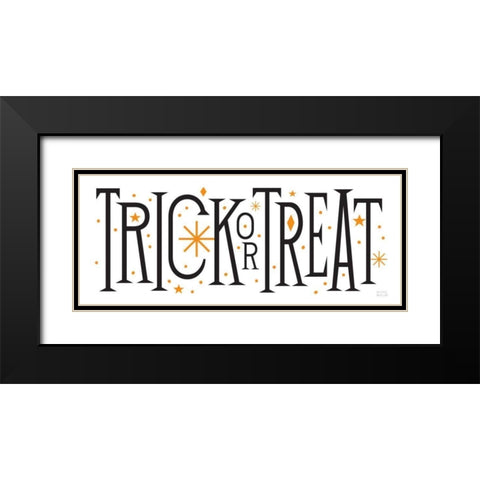 Festive Fun Trick or Treat Black Modern Wood Framed Art Print with Double Matting by Mullan, Michael