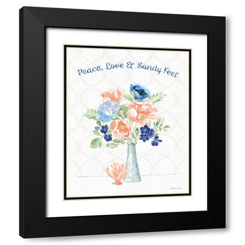 Coastline Botanical VII Black Modern Wood Framed Art Print with Double Matting by Grove, Beth