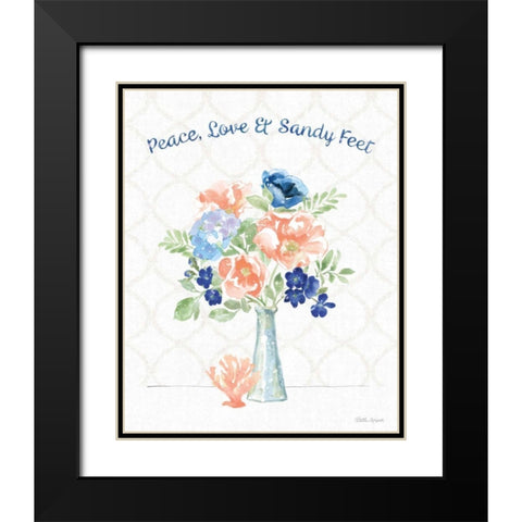 Coastline Botanical VII Black Modern Wood Framed Art Print with Double Matting by Grove, Beth