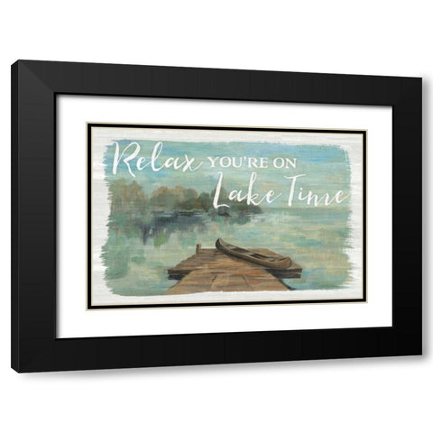 Lakeside Retreat II Black Modern Wood Framed Art Print with Double Matting by Vassileva, Silvia