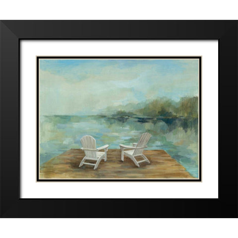 Lakeside Retreat I no Wood Black Modern Wood Framed Art Print with Double Matting by Vassileva, Silvia