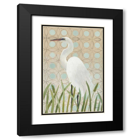 Free as a Bird Egret Black Modern Wood Framed Art Print with Double Matting by Lovell, Kathrine