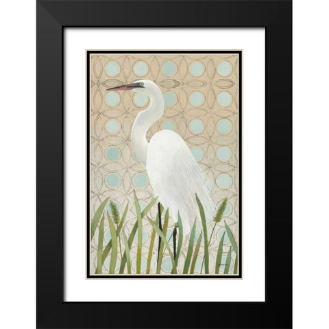 Free as a Bird Egret Black Modern Wood Framed Art Print with Double Matting by Lovell, Kathrine