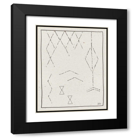 Nordic Geo III Black Modern Wood Framed Art Print with Double Matting by Averinos, Melissa