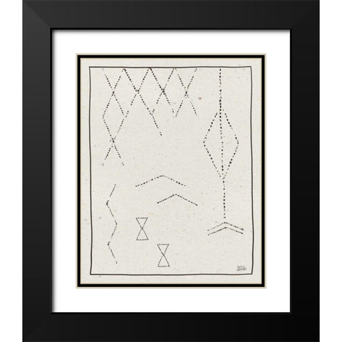 Nordic Geo III Black Modern Wood Framed Art Print with Double Matting by Averinos, Melissa