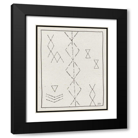 Nordic Geo IV Black Modern Wood Framed Art Print with Double Matting by Averinos, Melissa