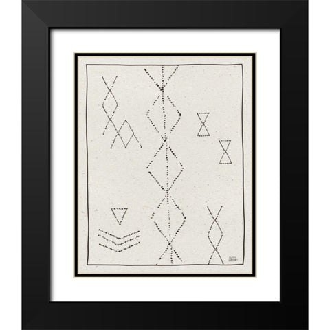 Nordic Geo IV Black Modern Wood Framed Art Print with Double Matting by Averinos, Melissa