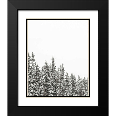 Gold Lake Trees Black Modern Wood Framed Art Print with Double Matting by Marshall, Laura