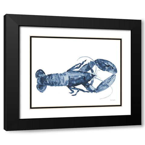 Beach House Kitchen Blue Lobster White Black Modern Wood Framed Art Print with Double Matting by Audit, Lisa