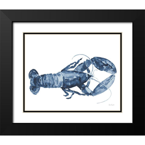 Beach House Kitchen Blue Lobster White Black Modern Wood Framed Art Print with Double Matting by Audit, Lisa