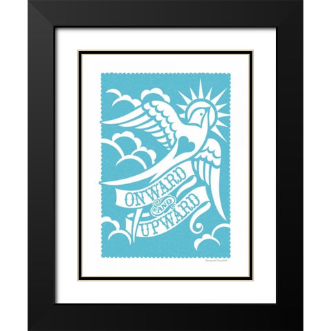 Onward and Upward Black Modern Wood Framed Art Print with Double Matting by Snowdon, Alexandra