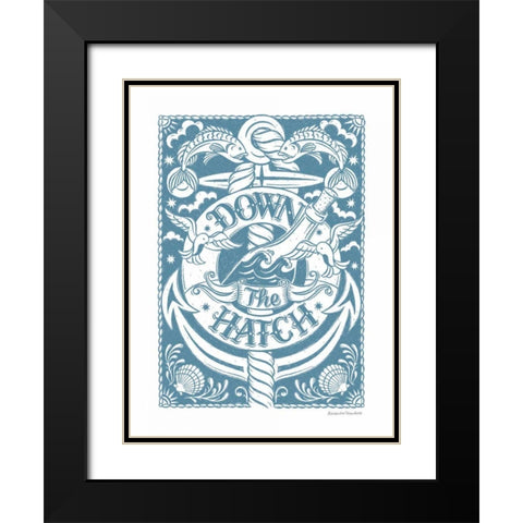 Down the Hatch Black Modern Wood Framed Art Print with Double Matting by Snowdon, Alexandra