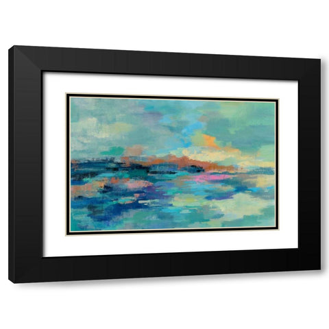 Summer Seaside Black Modern Wood Framed Art Print with Double Matting by Vassileva, Silvia