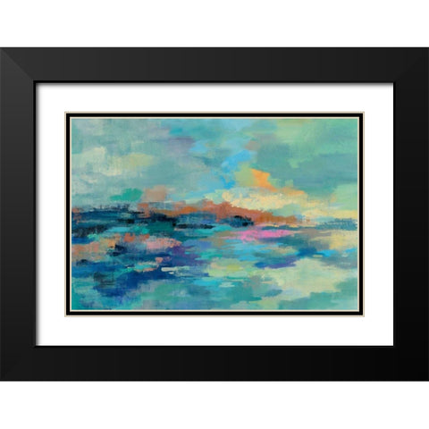 Summer Seaside Black Modern Wood Framed Art Print with Double Matting by Vassileva, Silvia