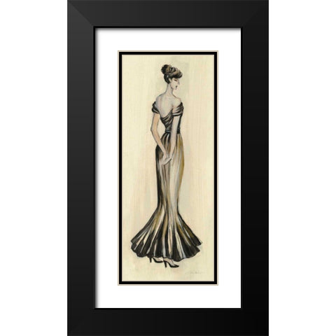 Evening Gown I Black Modern Wood Framed Art Print with Double Matting by Vassileva, Silvia