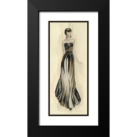 Evening Gown II Black Modern Wood Framed Art Print with Double Matting by Vassileva, Silvia