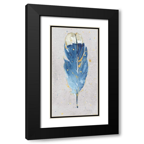 Indigold XVIII on Gray Panel Black Modern Wood Framed Art Print with Double Matting by Audit, Lisa