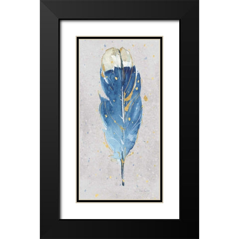Indigold XVIII on Gray Panel Black Modern Wood Framed Art Print with Double Matting by Audit, Lisa