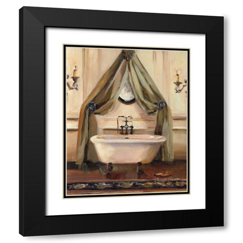 Classical Bath II - Wag Black Modern Wood Framed Art Print with Double Matting by Hageman, Marilyn