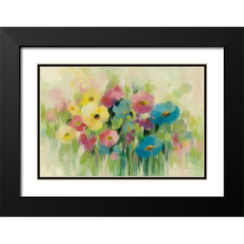 First Spring Flowers Black Modern Wood Framed Art Print with Double Matting by Vassileva, Silvia