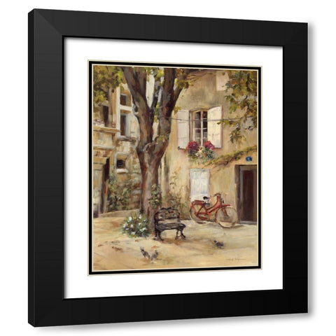 Provence Village I Black Modern Wood Framed Art Print with Double Matting by Hageman, Marilyn