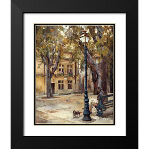 Provence Village II Black Modern Wood Framed Art Print with Double Matting by Hageman, Marilyn