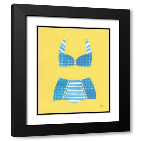 Bathing Beauties II Pastel Black Modern Wood Framed Art Print with Double Matting by Averinos, Melissa