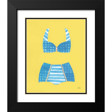 Bathing Beauties II Pastel Black Modern Wood Framed Art Print with Double Matting by Averinos, Melissa