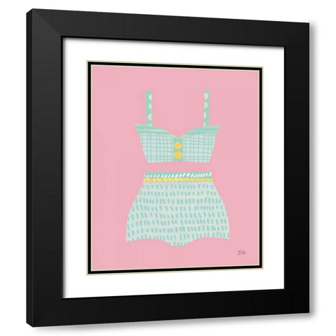 Bathing Beauties IV Pastel Black Modern Wood Framed Art Print with Double Matting by Averinos, Melissa