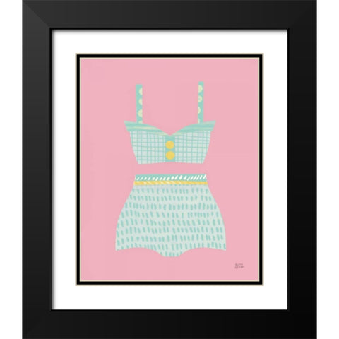 Bathing Beauties IV Pastel Black Modern Wood Framed Art Print with Double Matting by Averinos, Melissa