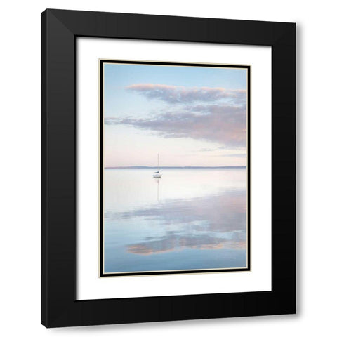 Sailboat in Bellingham Bay II Black Modern Wood Framed Art Print with Double Matting by Majchrowicz, Alan
