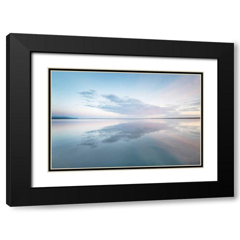 Bellingham Bay Clouds Reflection I Black Modern Wood Framed Art Print with Double Matting by Majchrowicz, Alan