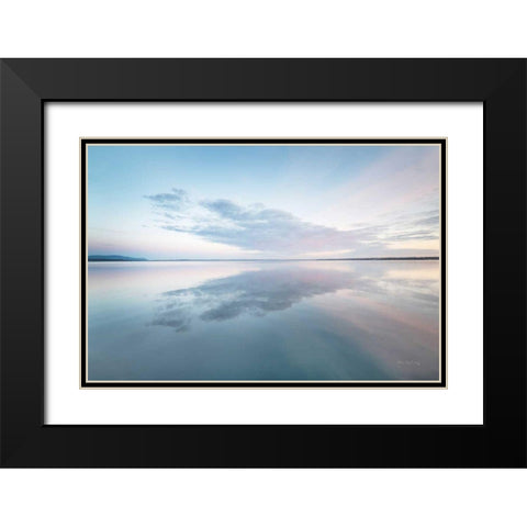 Bellingham Bay Clouds Reflection I Black Modern Wood Framed Art Print with Double Matting by Majchrowicz, Alan