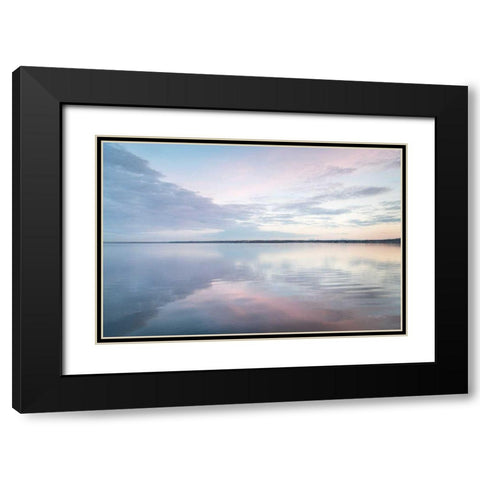 Bellingham Bay Clouds Reflection II Black Modern Wood Framed Art Print with Double Matting by Majchrowicz, Alan