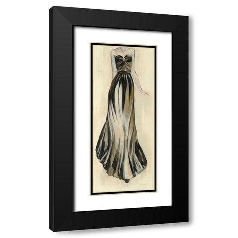 Evening Gown II Crop Black Modern Wood Framed Art Print with Double Matting by Vassileva, Silvia
