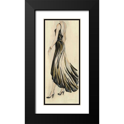 Evening Gown IV Crop Black Modern Wood Framed Art Print with Double Matting by Vassileva, Silvia